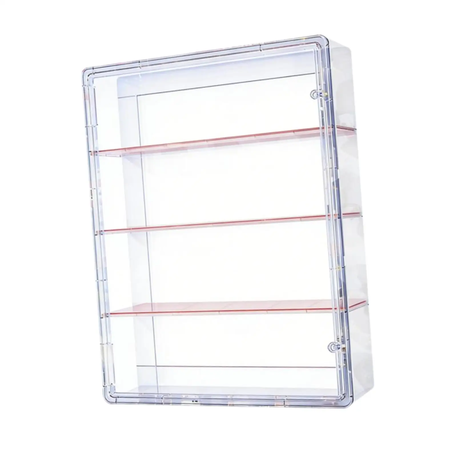 Display Case for Figures Organizer with Divider Wall Mount 4 Tiers Display Cabinet Doll Storage Box Showcase for Action Figures