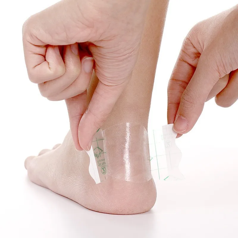 20 unids/set parche de cinta para el talón tirita ovalada transparente multifuncional PU impermeable vendaje de yeso para heridas vendajes adhesivos - imagen 3