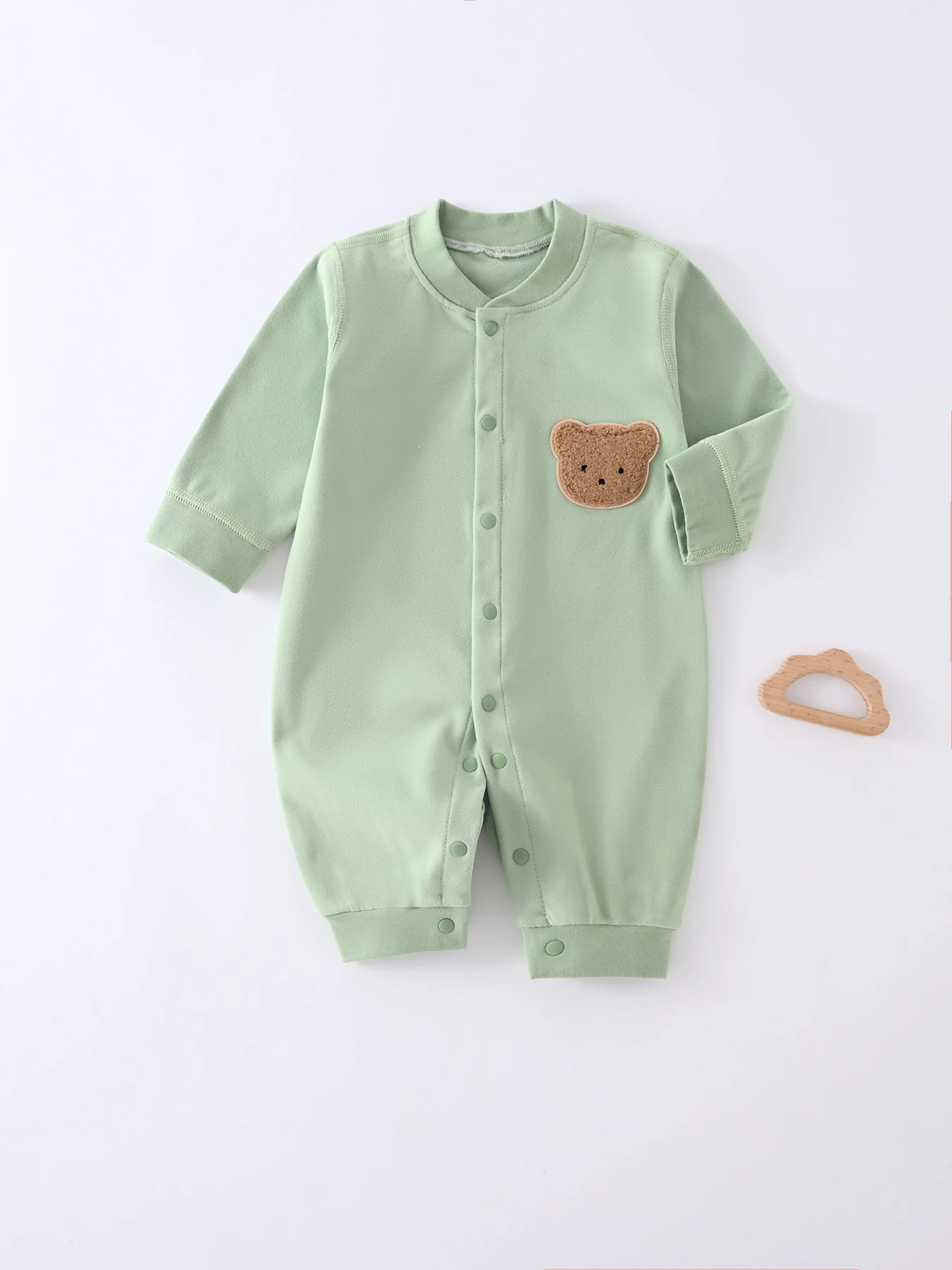 Somenie Unisex bebé mono de manga larga para primavera, ropa de invierno niños niñas mameluco infantil mono sólido para 1-3-6M