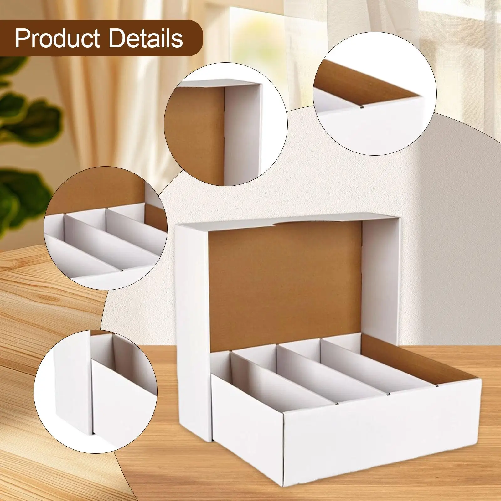 Caja de tarjetas comerciales, bandeja de clasificación, protector de cuatro rejillas, almacenamiento y colección - imagen 5