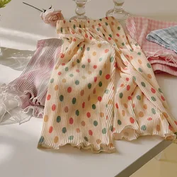 Pantalones antimosquitos para niña acampanados con volantes