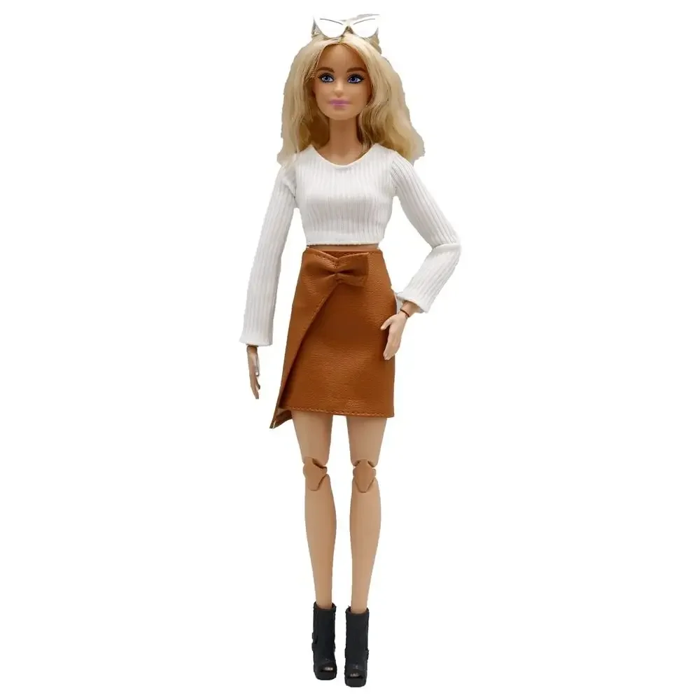 Ropa para muñeca – Falda y pantalón vaquero informal estilo denim - imagen 3