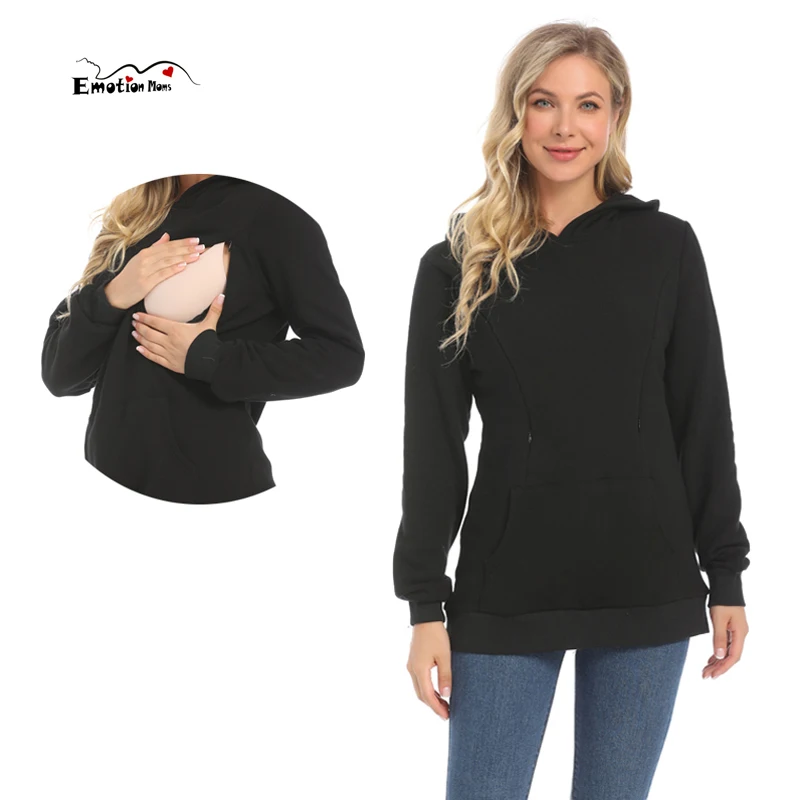 Sudadera de lactancia con forro polar – Cálida y holgada - imagen 4