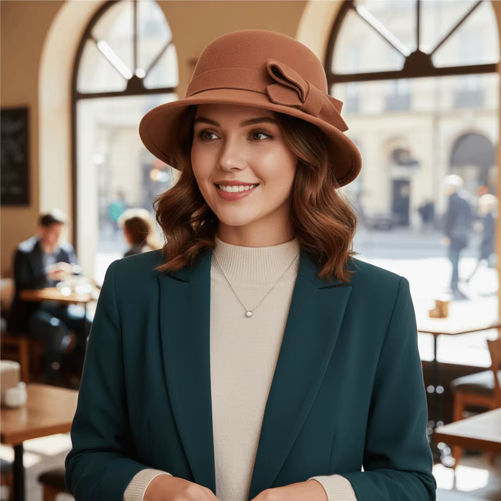 Sombrero de fieltro de lana para niños – Fedora elegante - imagen 5