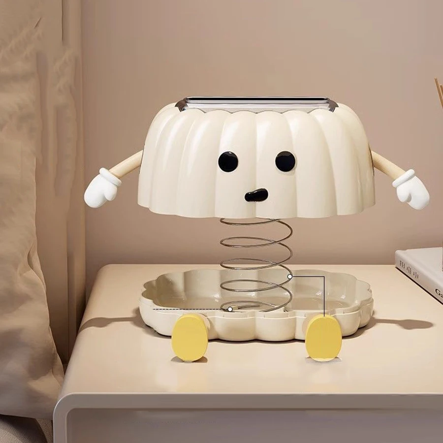 Caja de pañuelos para sala de estar, escritorio de lujo ligero de alta gama, decoración de mesa artística, caja de papel creativa de alta apariencia - imagen 4