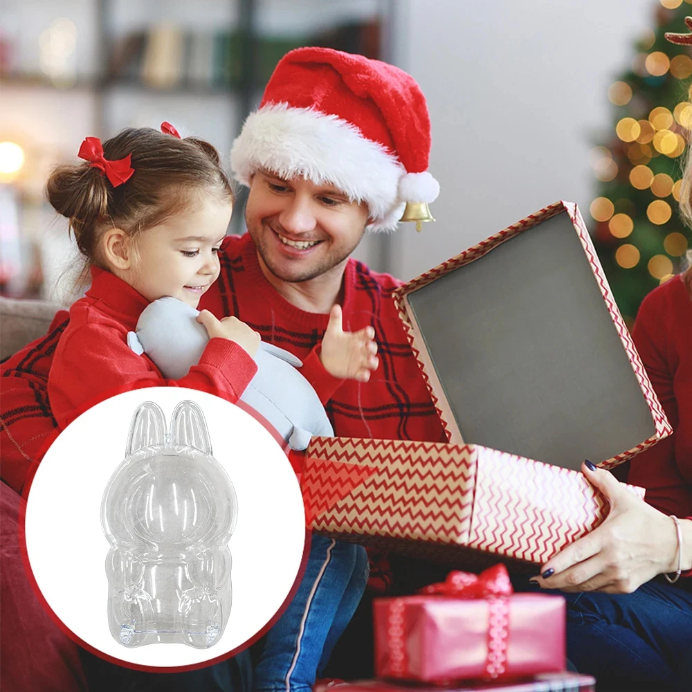 Caja protectora transparente Labubu para V1 V2 V3 V4 The Monsters, bolsa de almacenamiento portátil, estuche antipolvo para accesorios de muñeca Labubu - imagen 4