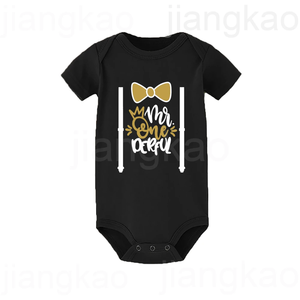 Mameluco para bebé con estampado Derful de Mr. One, traje para fiesta de cumpleaños para niños, mono de manga corta para recién nacidos, ropa para niños pequeños, regalo de ducha infantil - imagen 5