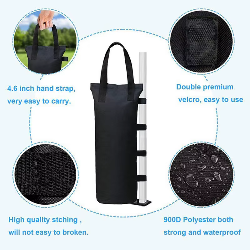 Nuevo 1-4 Uds tienda de campaña al aire libre bolsa de arena Base a prueba de viento publicidad bolsa de arena fija sombrilla equipo de Camping impermeable - imagen 2