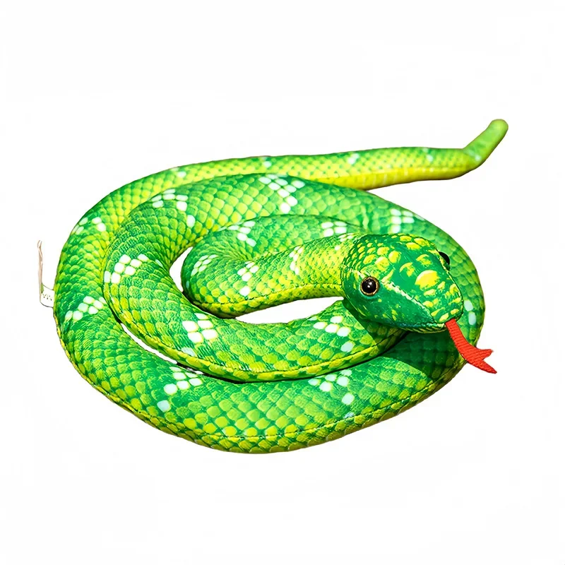 Peluche de serpiente pitón dorada – Animal realista para niños - imagen 5