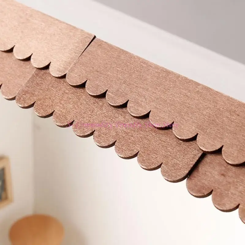 Aleros y tejas de madera miniatura para casas muñecas - imagen 4
