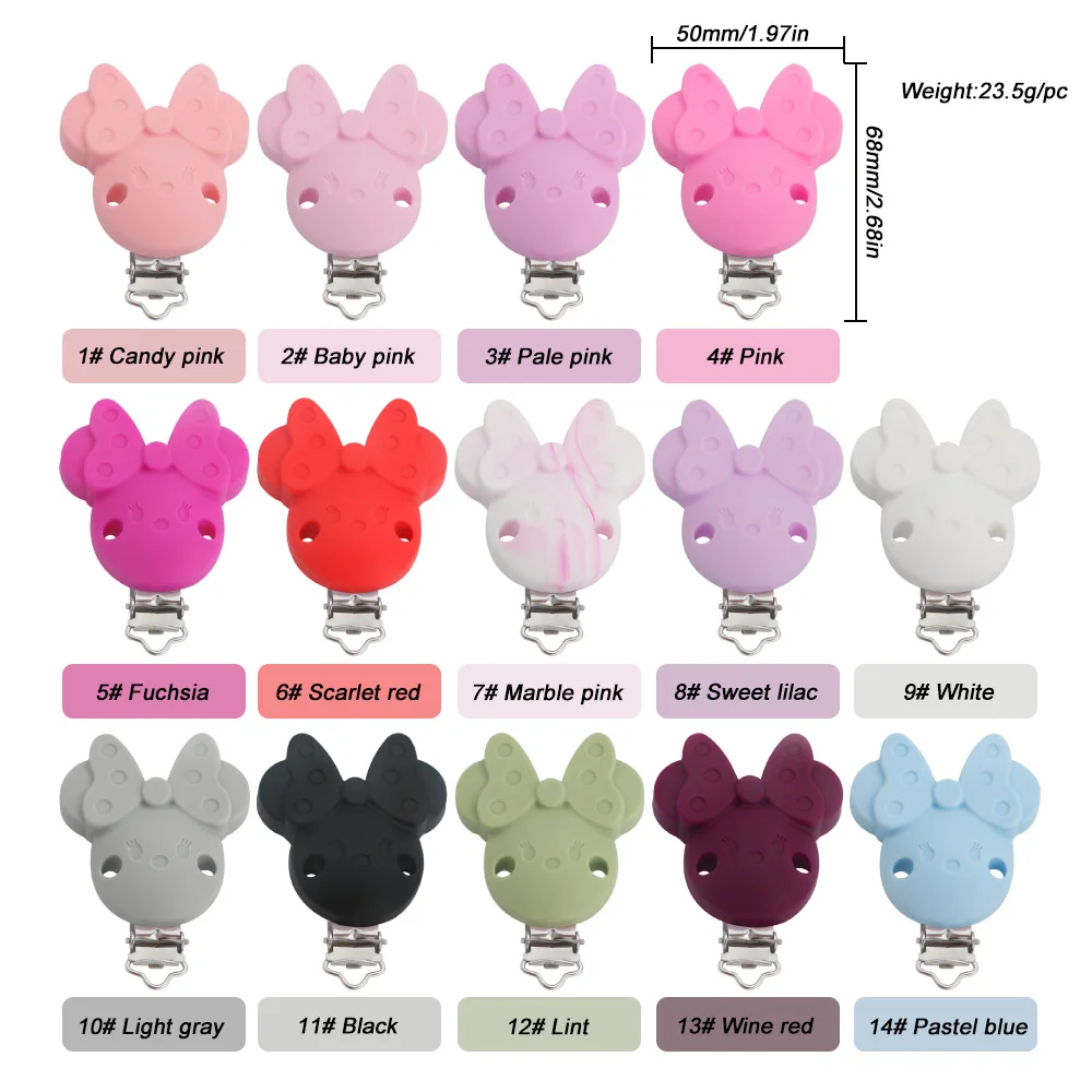 Kovict 3 unids/lote Clips de silicona 30mm soporte forma redonda corazón DIY bolsa sombrero cadena para fabricación joyería accesorios hechos a mano - imagen 2