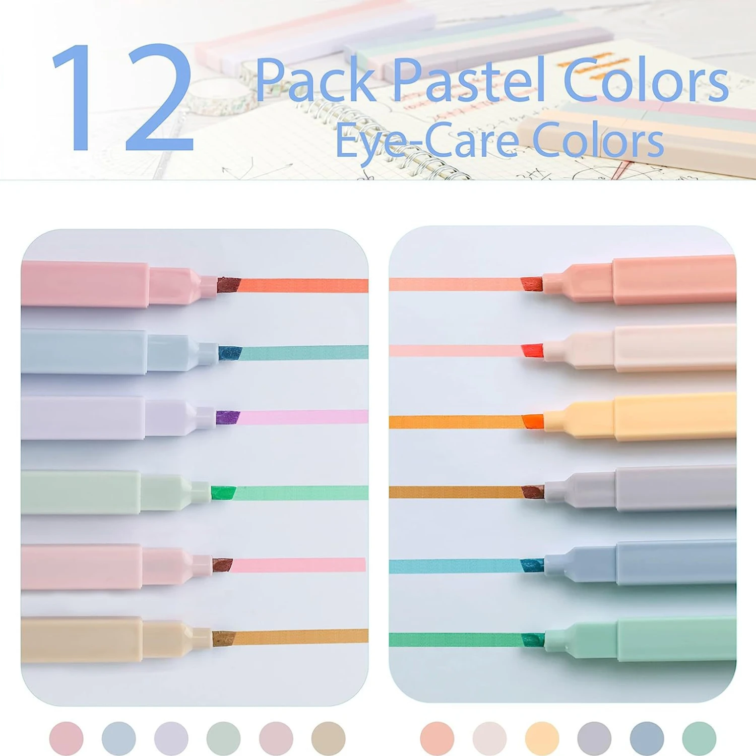 Rotuladores pastel sin sangrado con punta suave para estudiantes Kawaii - imagen 5