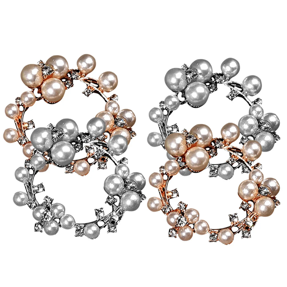 2 pares de Clips de zapatos de perlas para bombas, hebilla de diamantes de imitación, adornos de zapatos, Clip elegante y cómodo para oficina - imagen 2