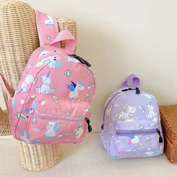 Mochila escolar infantil impermeable con unicornio y dinosaurio