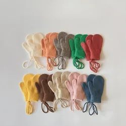 Guantes de invierno color caramelo para bebé – tejido cálido