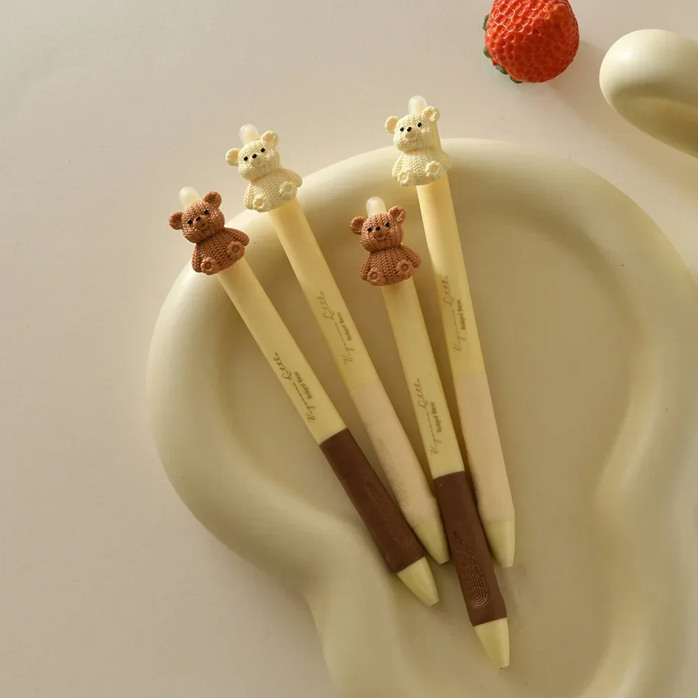 Bolígrafo de Gel bonito de 4 piezas, prensa creativa para niñas, regalo de oficina, suministros escolares, papelería, bolígrafos divertidos Kawaii, juego de bolígrafos de Gel para volver a la escuela - imagen 5