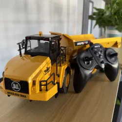 Camión excavador radio control 2.4G para niños – Huina 1553 orugas
