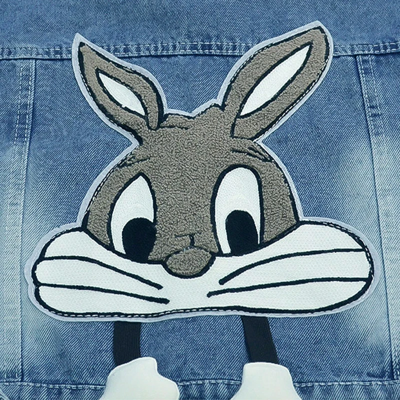 Chaqueta vaquera bordada con conejo para nina 2-7 anos - comoda - imagen 5