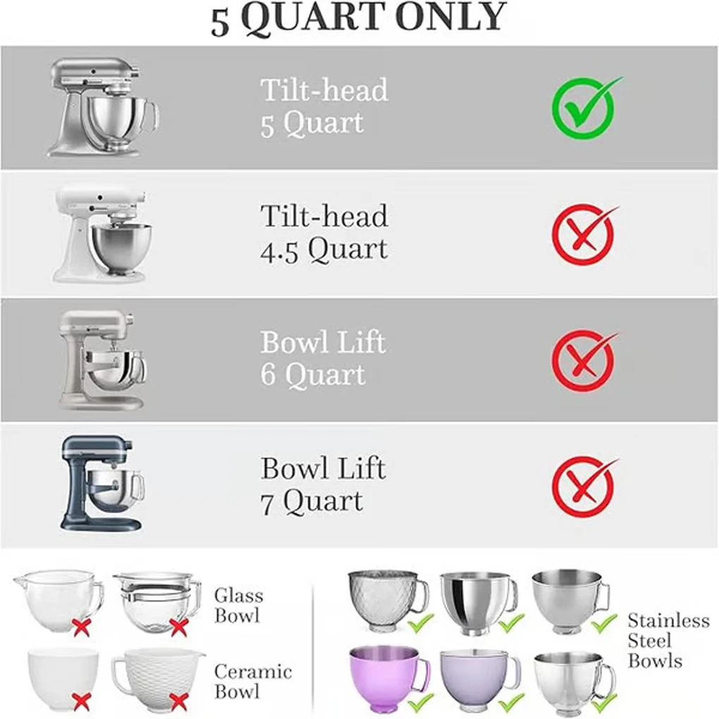 Para batidoras de cocina de 5 cuartos, almohadilla de revestimiento de silicona Universal, accesorio de tazón de mezcla antideslizante, accesorios resistentes al calor - imagen 5