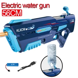 Pistola de agua eléctrica automática con luz LED para niños