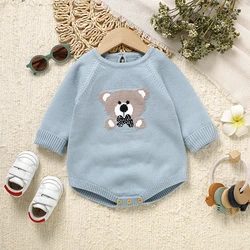 Body manga larga de punto para recién nacido unisex