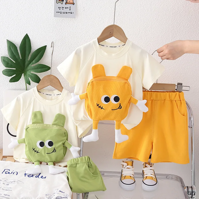 Conjunto verano bebé con camiseta y shorts de algodón - imagen 3