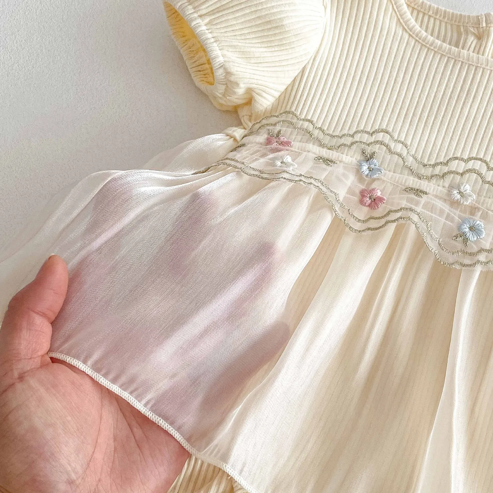 Ropa de verano para bebés de 0 a 2 años, Body para niñas recién nacidas con sombrero, mono para niñas, vestido de princesa con bordado Floral para niños pequeños - imagen 5