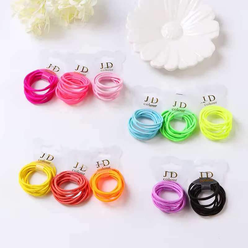 Ligas y diademas elásticas coloridas circulares para cabello infantil - imagen 3
