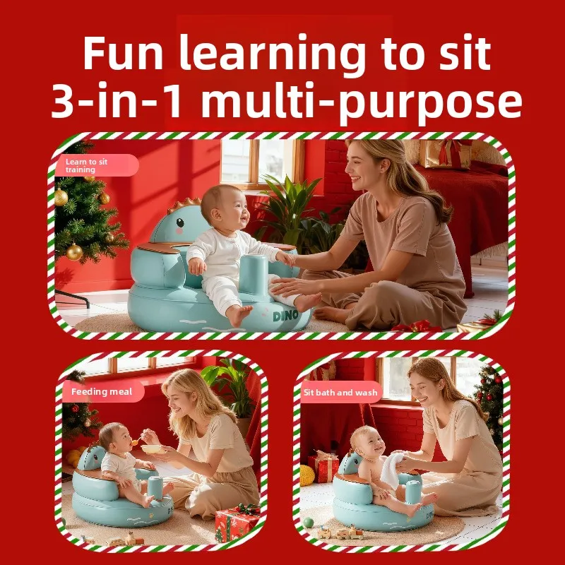 Regalo navideño para padres e hijos más vendido: asiento inflable de PVC para bebé: ayuda ideal para aprender a hablar y diversión juguete inflable para niños - imagen 3
