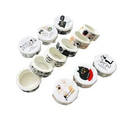 Cinta adhesiva Washi gato Kawaii para álbum recortes