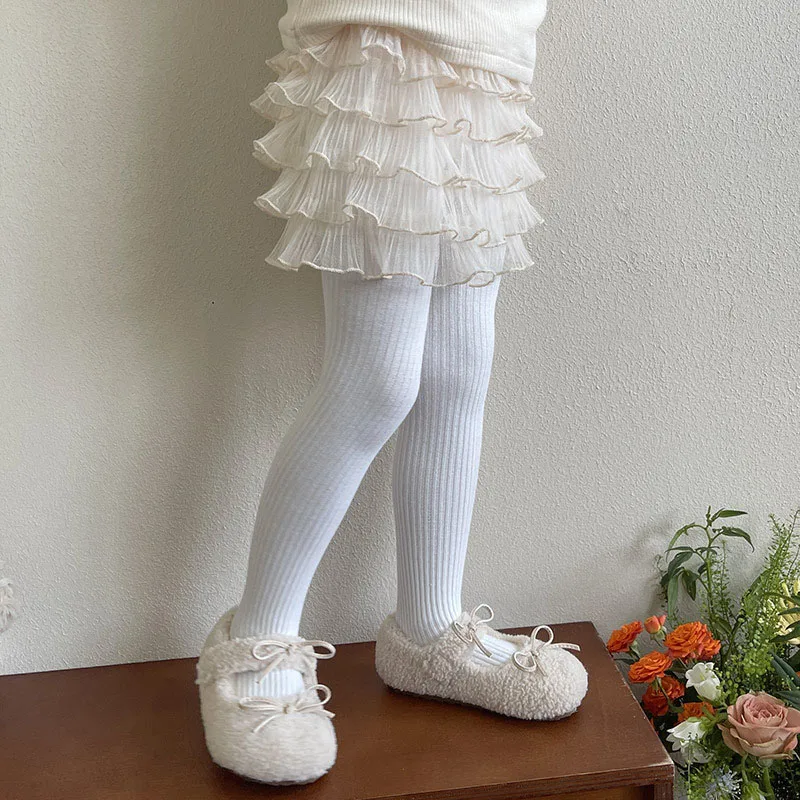 Mallas de encaje con volantes para niña – Primavera - imagen 2