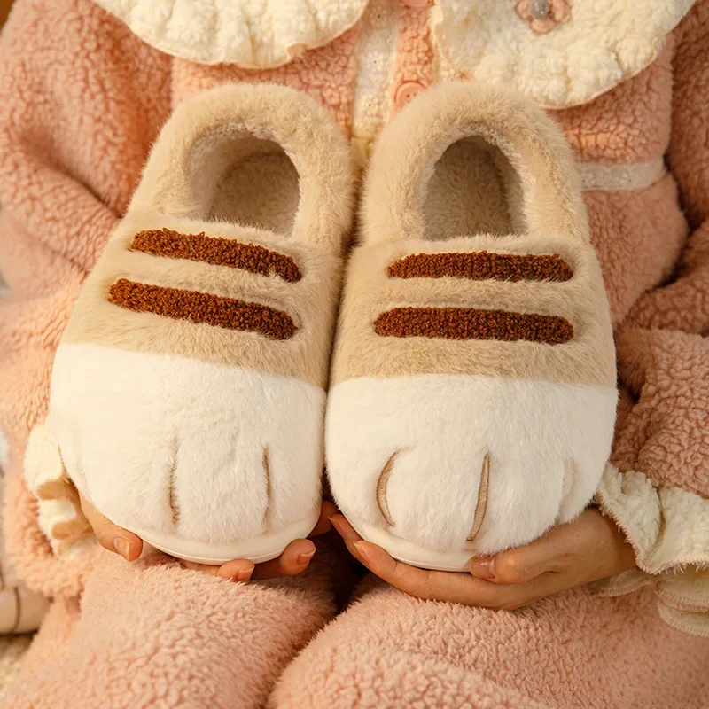 Zapatillas invierno pata-gato antideslizantes felpa - imagen 3