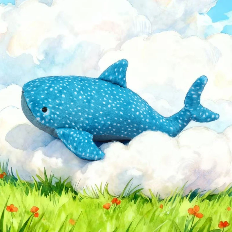 Peluche de ballena azul – Cojín decorativo infantil - imagen 5