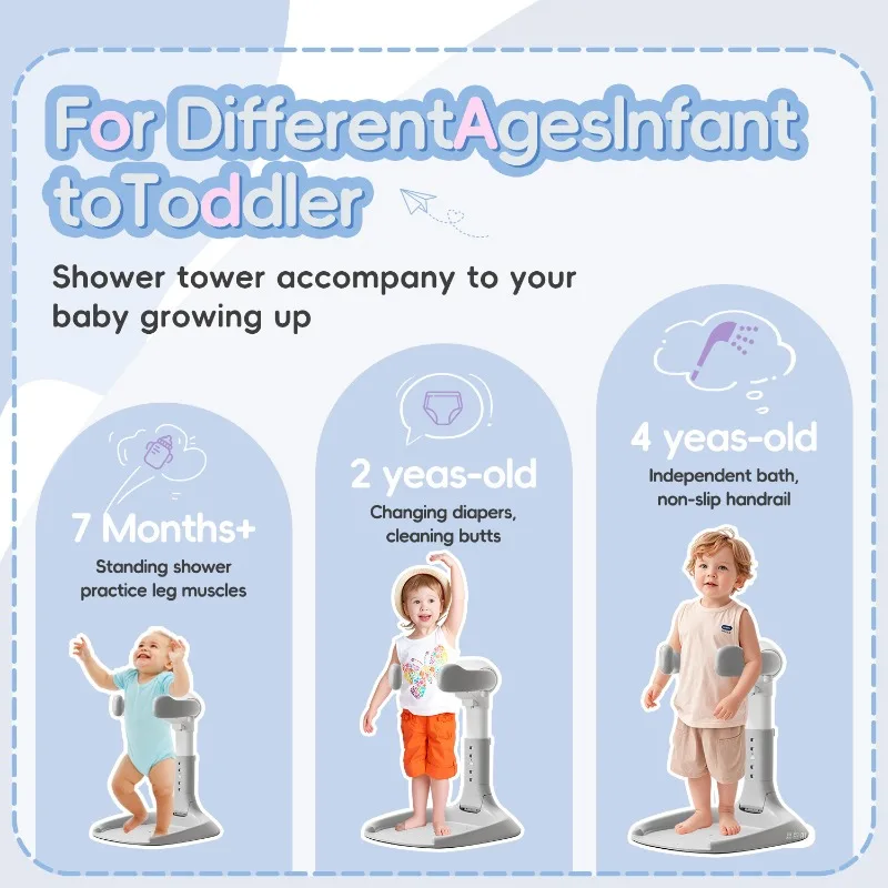 Taburete de baño antideslizante para niño – Plegable - imagen 4