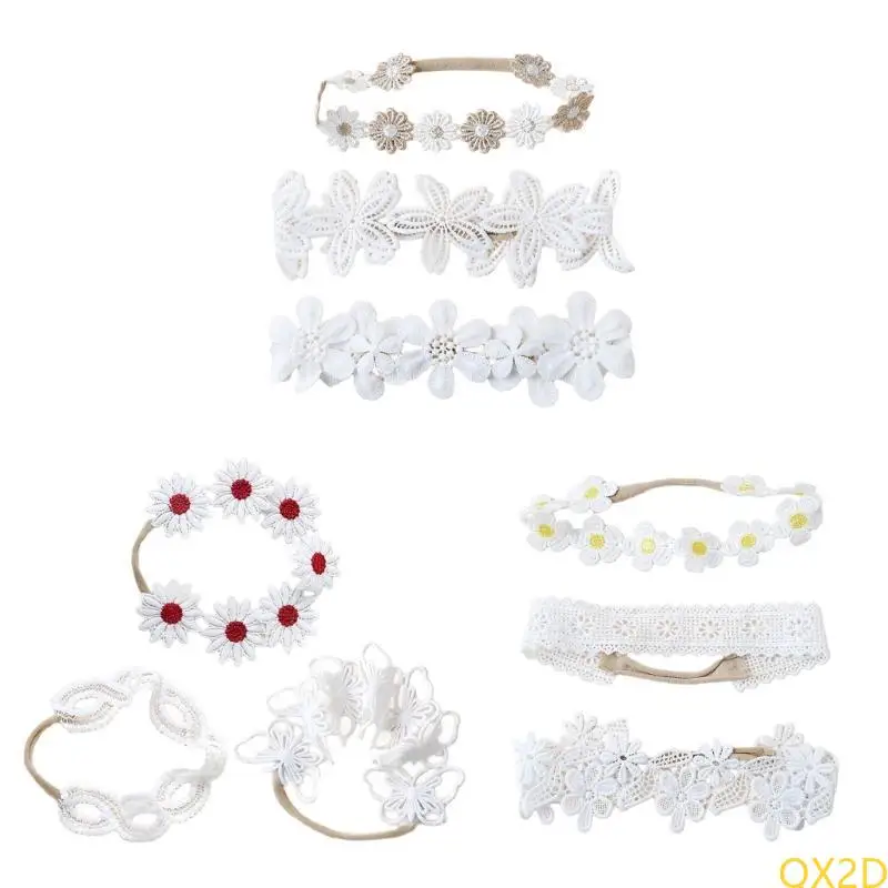 QX2D 3pcs Baby Diargs Babywear con patrón floral para atuendos y evento diarios - imagen 2