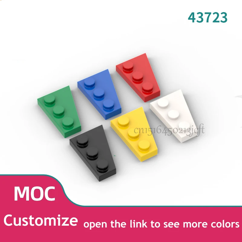 160 Uds piezas MOC 43723 placa de cuña 3x2 ladrillos compatibles izquierda DIY ensamblar bloques de construcción partícula chico rompecabezas cerebro juguete para regalo