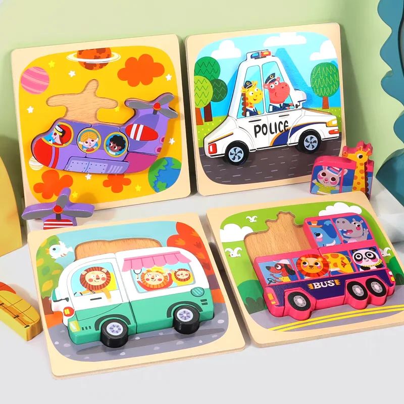 Tablero de rompecabezas Montessori madera 3D bebés 12-24 meses - imagen 3