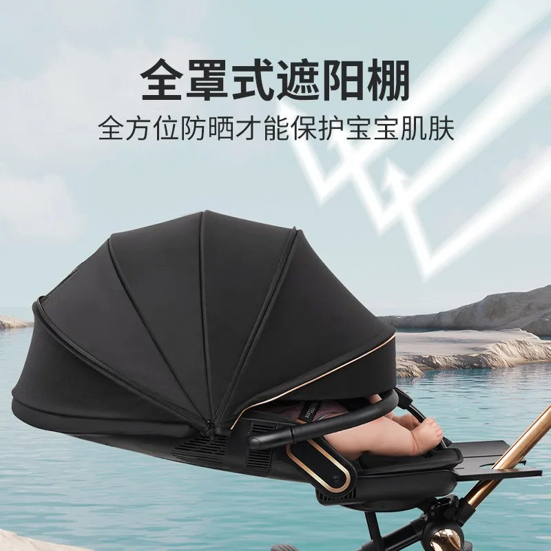 Artefacto deslizante para bebé, ligero, plegable, alto paisaje, tumbado en el carrito de bebé bidireccional para caminar - imagen 2