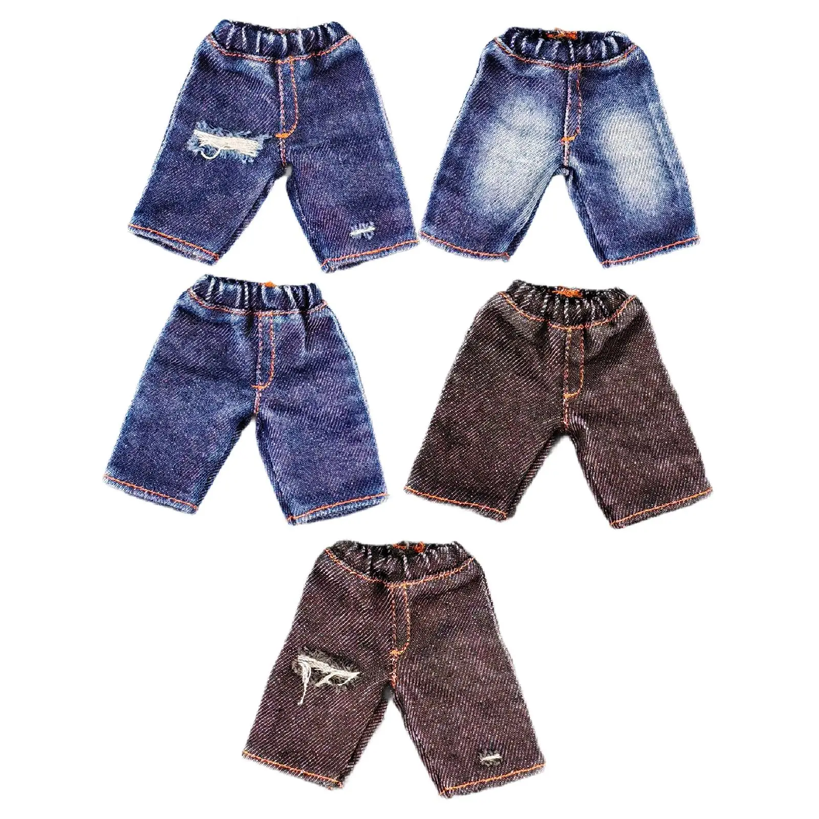 1/12 Male Doll Denim Shorts Doll Dress up Miniature Figures Short Pants for Collectable Action Figure Body Doll Accessory