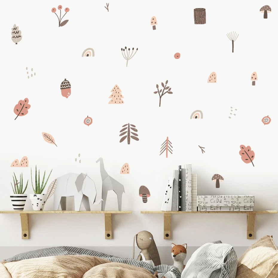 Vinilos decorativos boho con setas y hojas para cuarto infantil - imagen 3