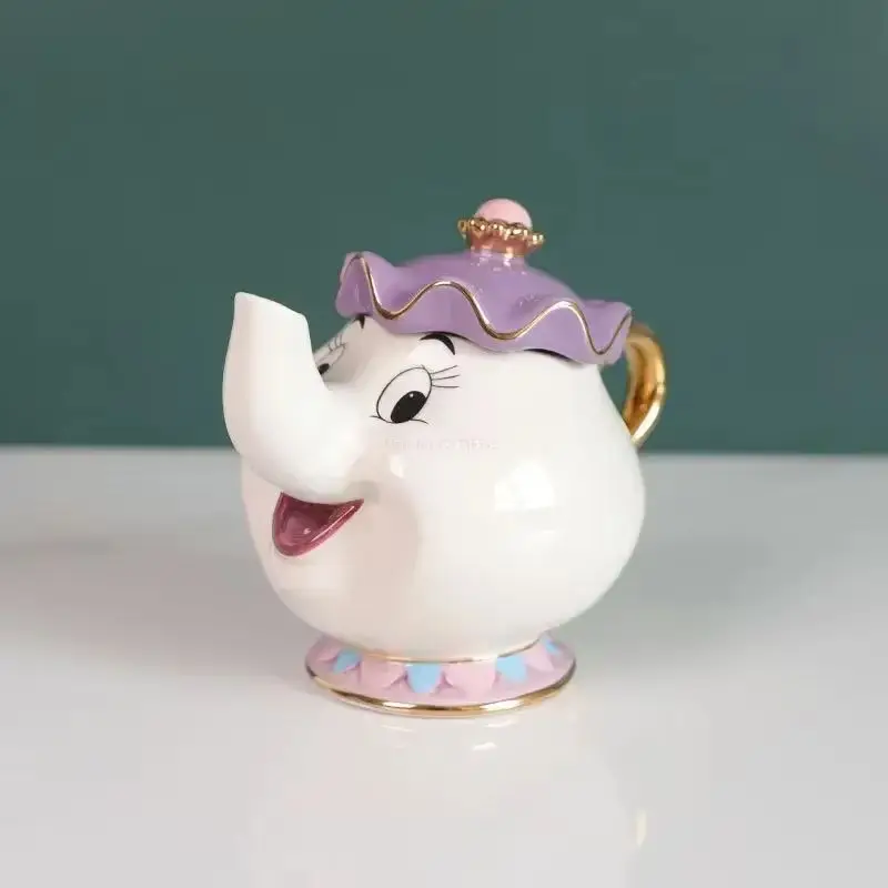 Tetera de dibujos animados de Disney, tetera La Bella y La Bestia, tazas de café, tazas de señora, juego de tazas de té, decoración de escritorio, artículos para el hogar, regalos para niñas - imagen 4