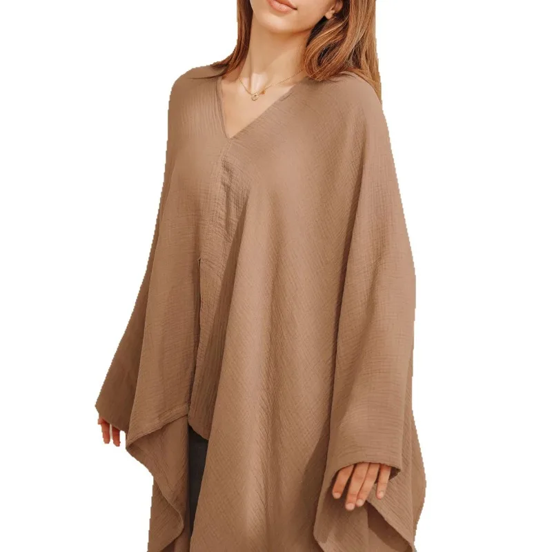 Manta de lactancia para recién nacido, cubierta de lactancia para mujer, bufanda, chal con Poncho de privacidad, manta para cochecito de asiento de coche de bebé - imagen 5