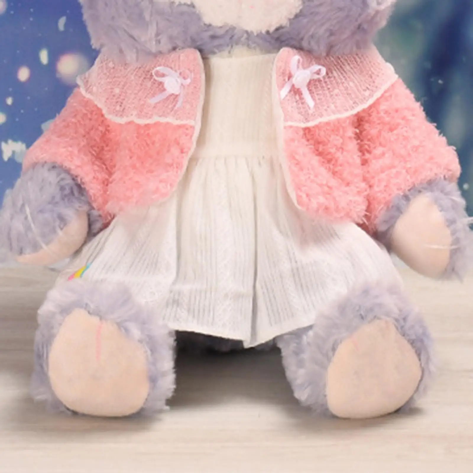 Plush Doll Clothes for 13 inch Pretend Play Soft Doll Dress Stylish Costumes
