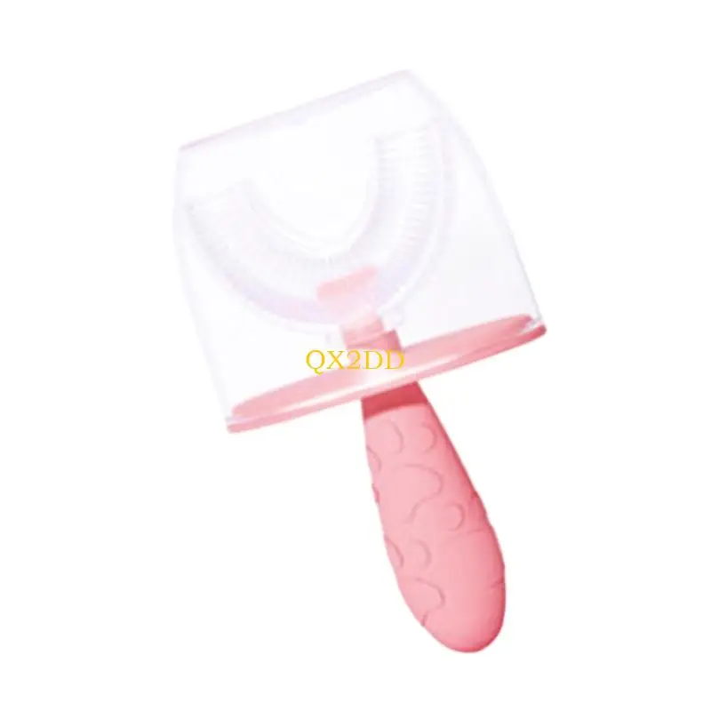 QX2D Silicone Kids Ceprush dientes redondos para niños pequeños 2 a 6 años Soft Bistles Chewable TEATER Patrones - imagen 2