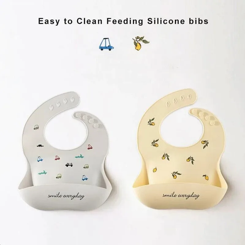 Babero impermeable de silicona con animales para bebé - imagen 5