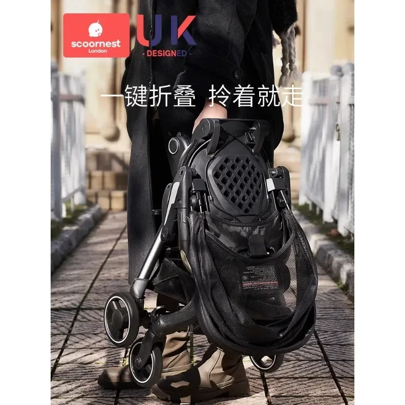 2025Carrito para niños con artefacto para caminar para bebés, carrito plegable simple ultraligero con paisaje alto para caminar en dos vías para bebés - imagen 4