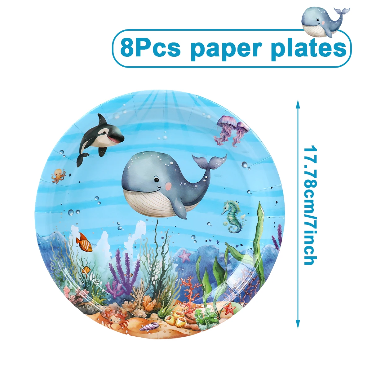8pcs 7inch plate