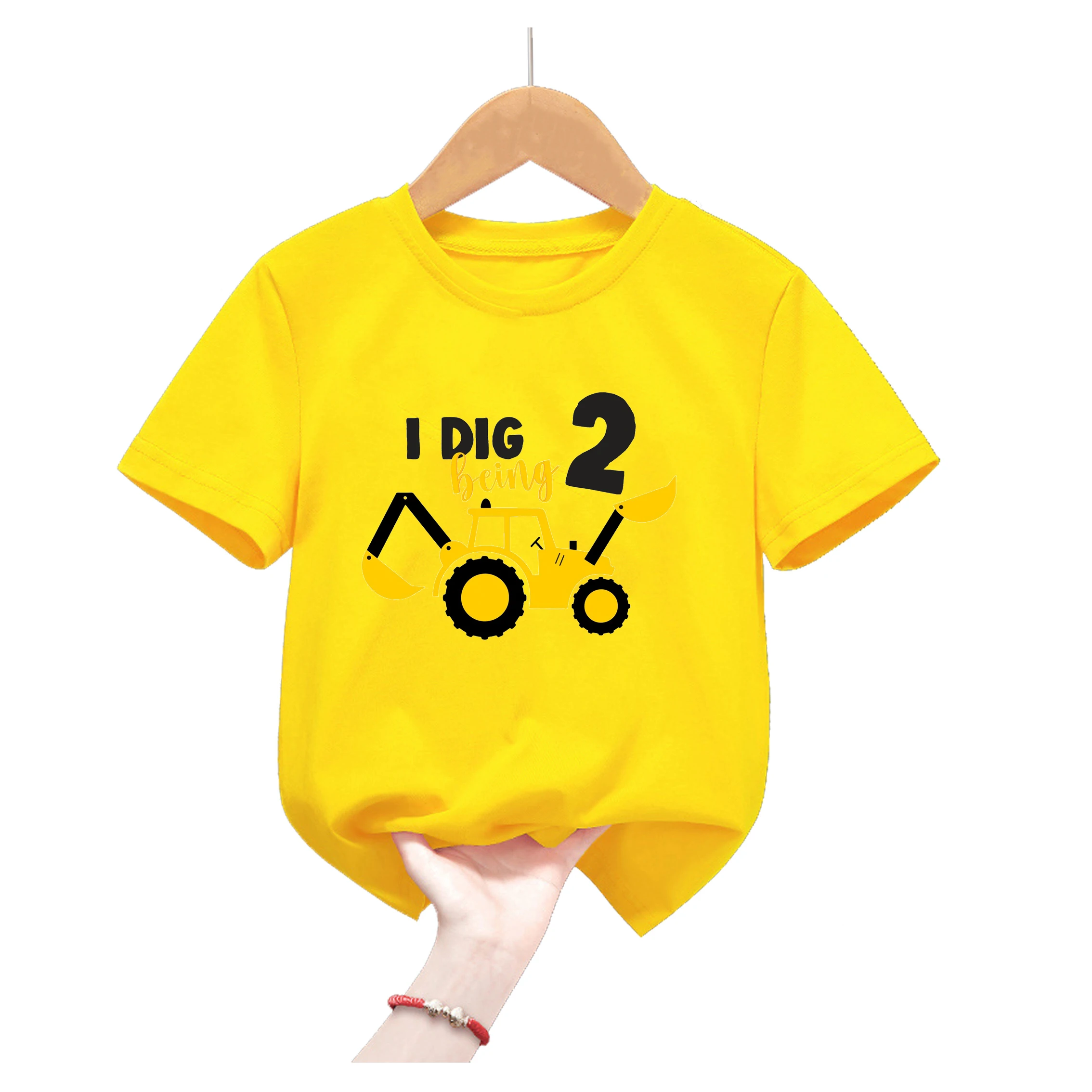 Camiseta infantil de excavadora de algodón de manga corta – Niño - imagen 3