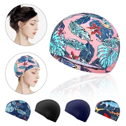 Gorra de natación elástica de poliéster para adultos
