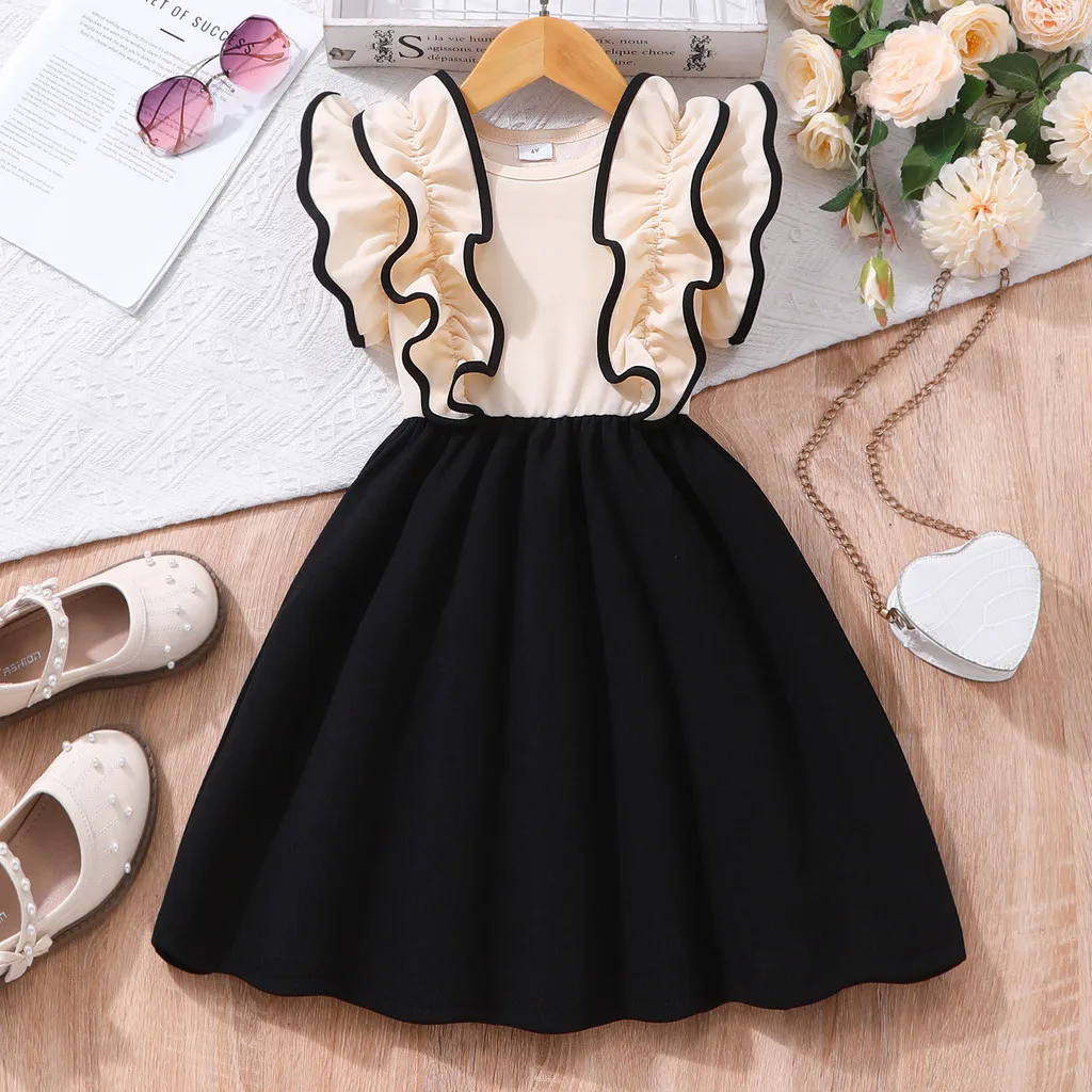 2025 vestido para niños, ropa elegante de verano para niñas pequeñas, manga corta, 3 4 5 6 7 años, vestido de fiesta bonito Floral informal para niños